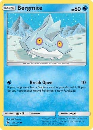 Bergmite 29/131 - SM  Forbidden Light Reverse Holofoil