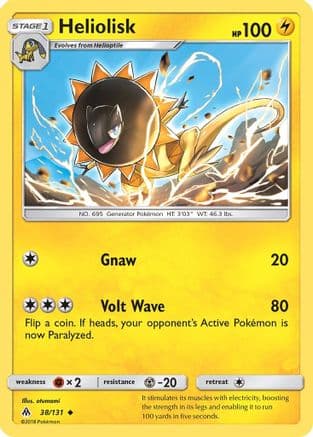 Heliolisk 38/131 - SM  Forbidden Light Reverse Holofoil