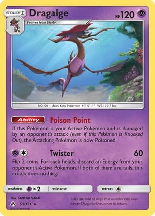 Dragalge 53/131 - SM  Forbidden Light Reverse Holofoil