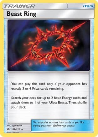Beast Ring 102/131 - SM  Forbidden Light Reverse Holofoil