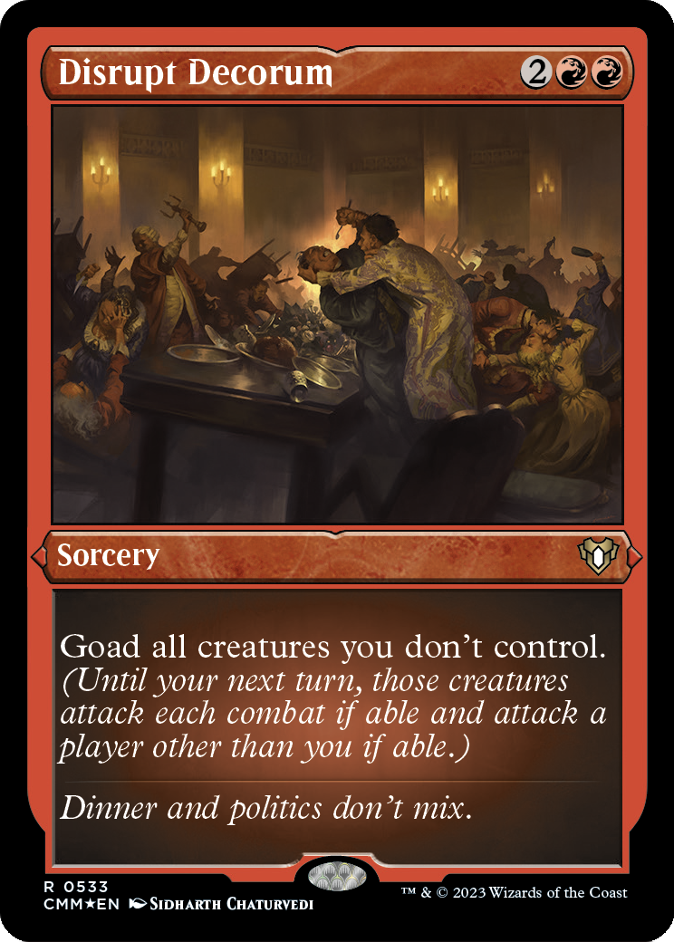 Disrupt Decorum (CMM-533) - Commander Masters Etched Foil