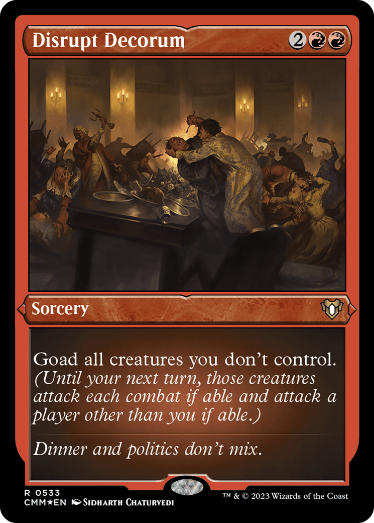 Disrupt Decorum (CMM-533) - Commander Masters Etched Foil