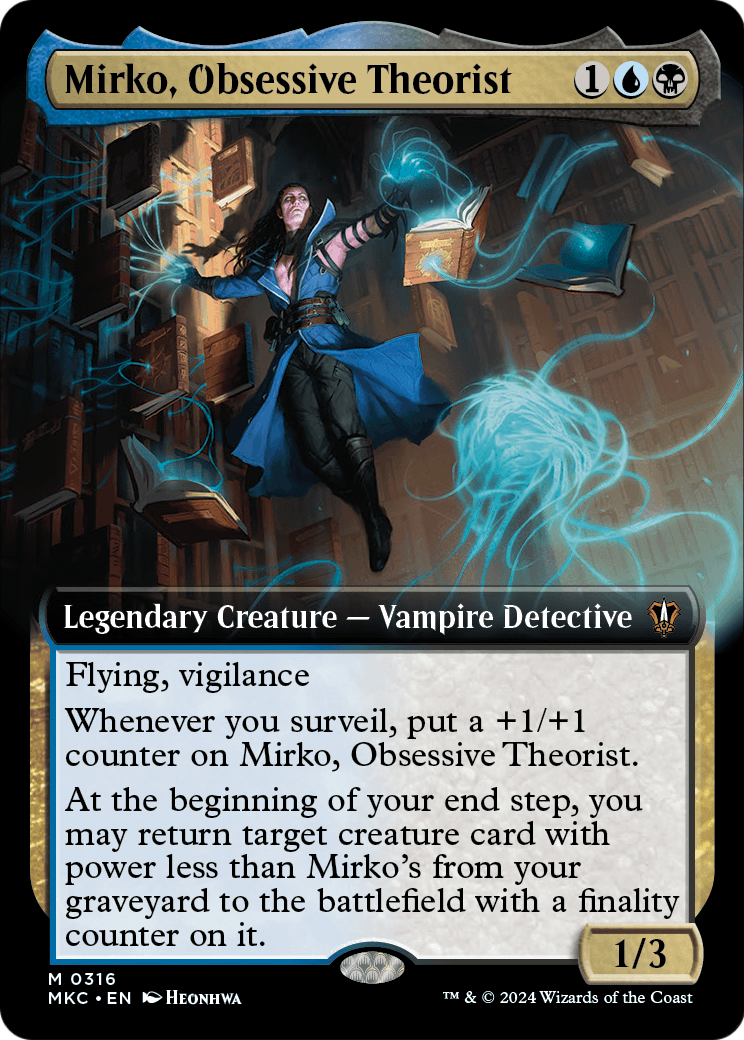 Mirko, Obsessive Theorist (MKC-316) - Murders at Karlov Manor Commander: (Extended Art) Foil