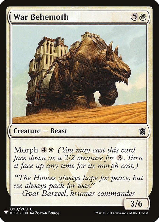 War Behemoth |  (KTK-29) [The List]