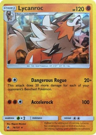 Lycanroc (SM Forbidden Light) 76/131 - Deck Exclusives Holofoil