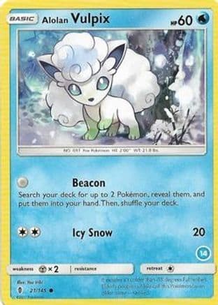 Alolan Vulpix 21- SM Trainer Kit Alolan Sandslash & Alolan Ninetales