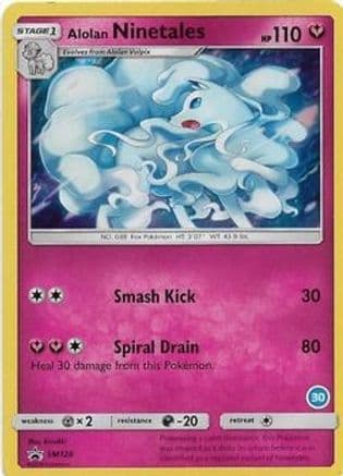 Alolan Ninetales SM128- SM Trainer Kit Alolan Sandslash & Alolan Ninetales Holofoil