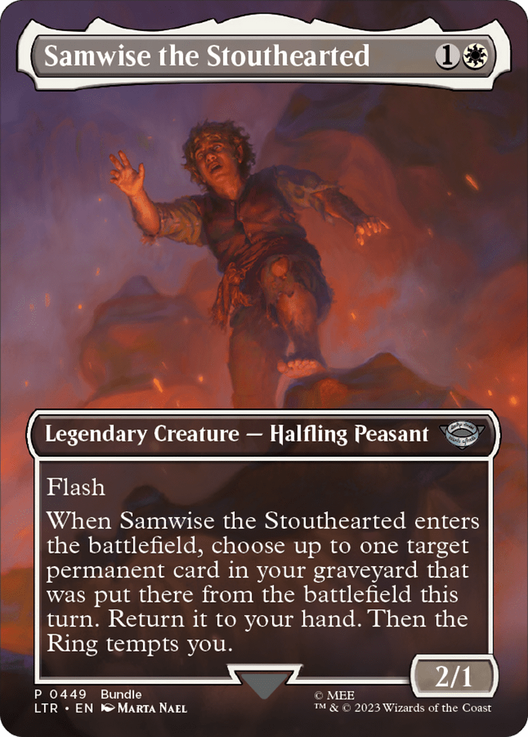 Samwise the Stouthearted (Borderless Alternate Art) [The Lord of the Rings: Tales of Middle-Earth] Foil