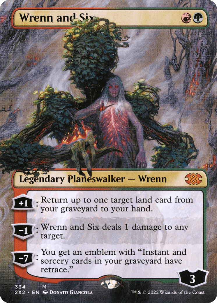 Wrenn and Six (Borderless) [Double Masters 2022] Foil