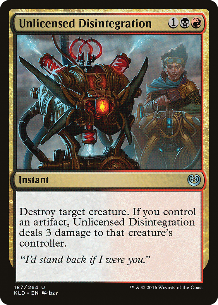 Unlicensed Disintegration [Kaladesh] Foil