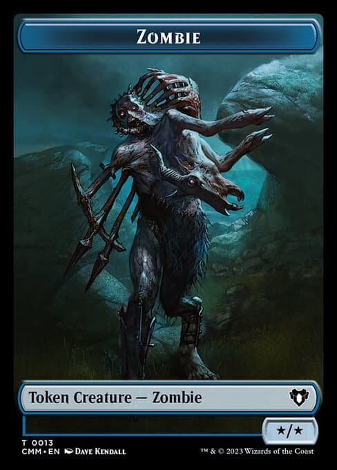 Human Soldier // Zombie (0013) Double-Sided Token [Commander Masters Tokens] Foil