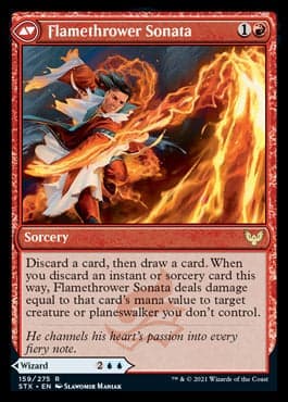 Torrent Sculptor // Flamethrower Sonata [Strixhaven: School of Mages] Foil