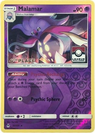 Malamar (League Challenge) [4th Place] 51/131 - League & Championship Cards Reverse Holofoil