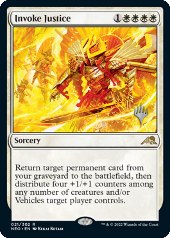 Invoke Justice 21p/157 (Promo Pack: Kamigawa: Neon Dynasty) 