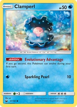 Clamperl 041/168 - SM  Celestial Storm Reverse Holofoil