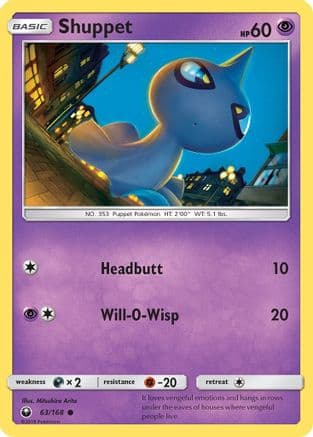 Shuppet 63/168 - SM  Celestial Storm Reverse Holofoil