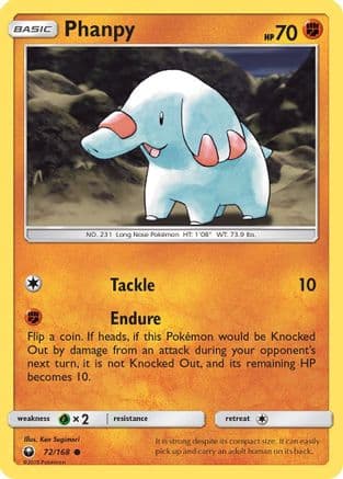 Phanpy 072/168 - SM  Celestial Storm Reverse Holofoil