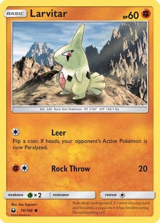 Larvitar 74/168 - SM  Celestial Storm Reverse Holofoil