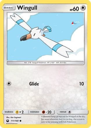 Wingull 111/168 - SM  Celestial Storm Reverse Holofoil