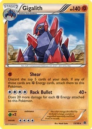 Gigalith (Cracked Ice Holo) 53/98 - Blister Exclusives Holofoil