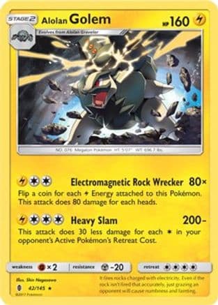 Alolan Golem (Cosmos Holo) 42/145 - Blister Exclusives Holofoil
