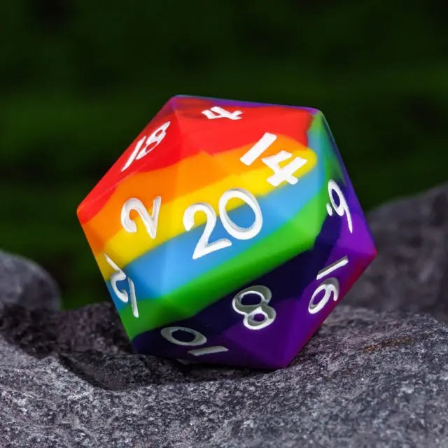 RPG Dice Set | Silicone | Rainbow | Set of 7 (D0221)