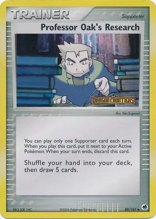 Professor Oak's Research 80/101 (Dragon Frontiers)  - Reverse Holofoil