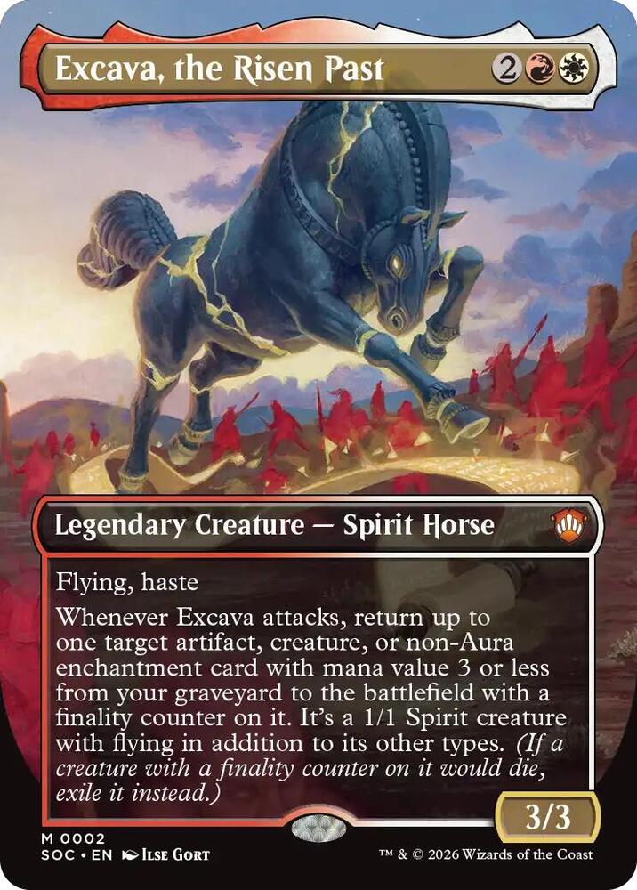 Excava, the Risen Past 2 (Commander: Secrets of Strixhaven)  - Borderless Foil