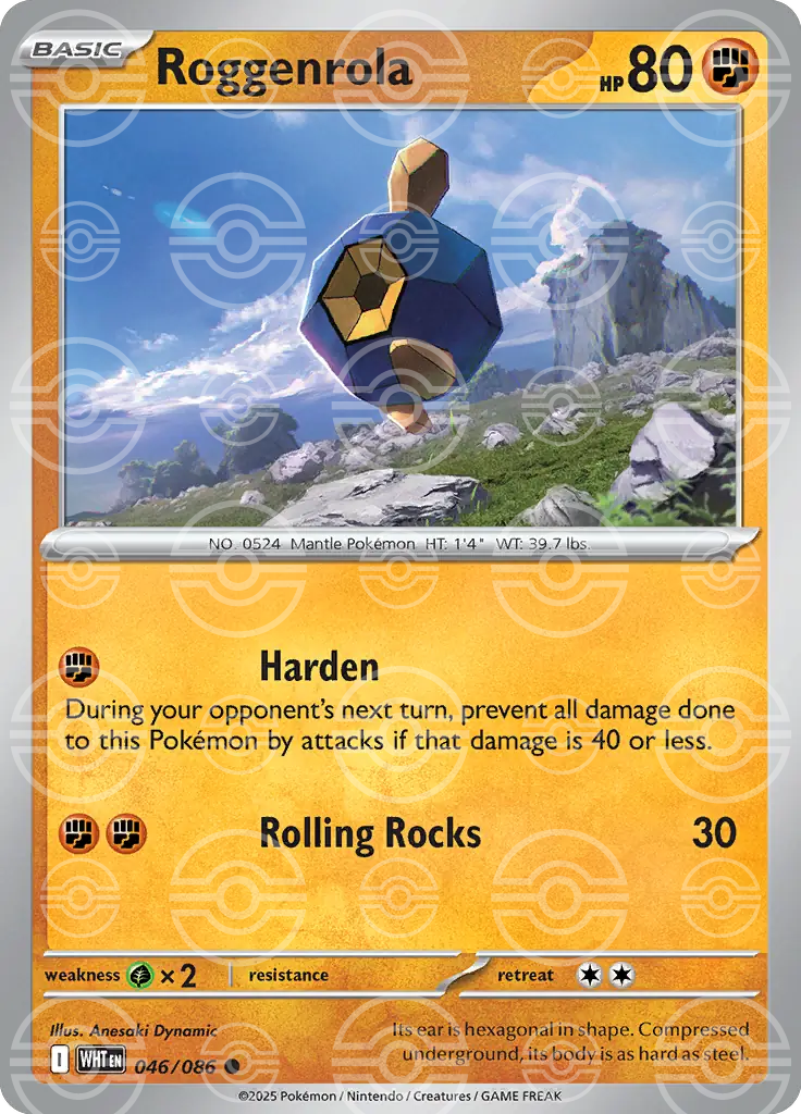 Roggenrola 046/086 (SV: White Flare)  - Poke Ball Holofoil