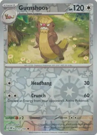Gumshoos 177/197 (SV03: Obsidian Flames)  - Reverse Holofoil
