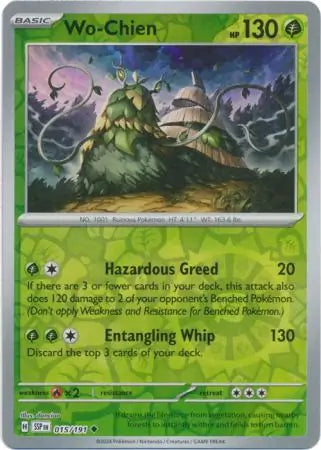 Wo-Chien 015/191 (SV08: Surging Sparks)  - Reverse Holofoil