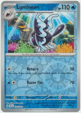 Lumineon 036/142 (SV07: Stellar Crown)  - Reverse Holofoil