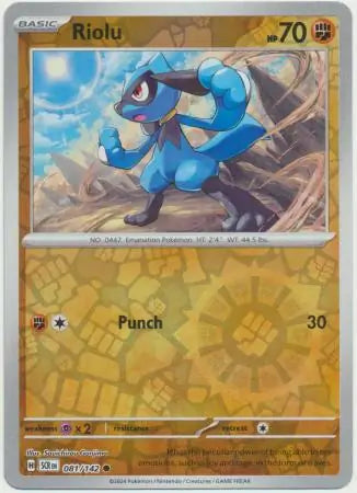 Riolu 081/142 (SV07: Stellar Crown)  - Reverse Holofoil