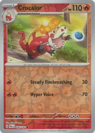 Crocalor 036/193 (SV02: Paldea Evolved)  - Reverse Holofoil