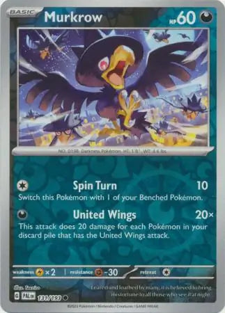 Murkrow 131/193 (SV02: Paldea Evolved)  - Reverse Holofoil