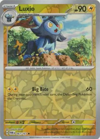Luxio 067/167 (SV06: Twilight Masquerade)  - Reverse Holofoil