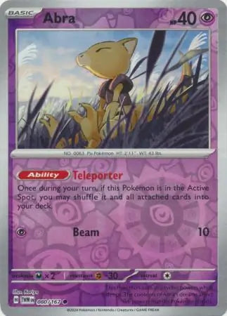 Abra 080/167 (SV06: Twilight Masquerade)  - Reverse Holofoil