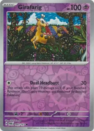 Girafarig 083/167 (SV06: Twilight Masquerade)  - Reverse Holofoil