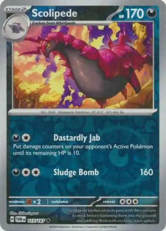 Scolipede 117/167 (SV06: Twilight Masquerade)  - Reverse Holofoil