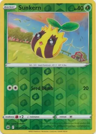 Sunkern 007/159 (Crown Zenith)  - Reverse Holofoil