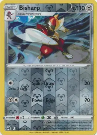 Bisharp 093/159 (Crown Zenith)  - Reverse Holofoil