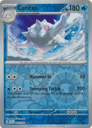 Cetitan 060/198 (SV01: Scarlet & Violet Base Set)  - Reverse Holofoil
