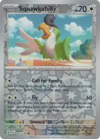 Squawkabilly 162/198 (SV01: Scarlet & Violet Base Set)  - Reverse Holofoil