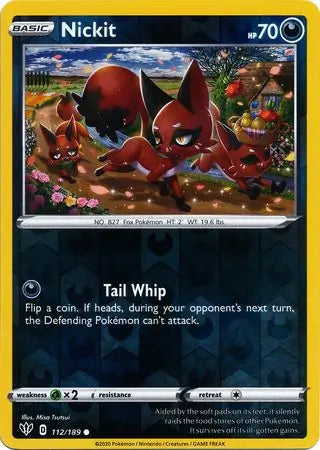Nickit 112/189 (SWSH03: Darkness Ablaze)  - Reverse Holofoil