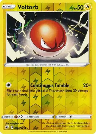 Voltorb 056/192 (SWSH02: Rebel Clash)  - Reverse Holofoil