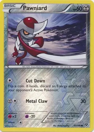 Pawniard 081/146 (XY Base Set)  - Reverse Holofoil