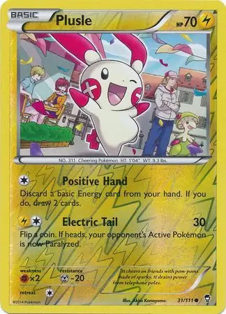 Plusle 31/111 (XY - Furious Fists)  - Reverse Holofoil