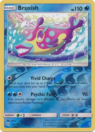 Bruxish 48/149 (SM Base Set)  - Reverse Holofoil
