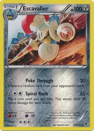 Escavalier 64/119 (XY - Phantom Forces)  - Reverse Holofoil
