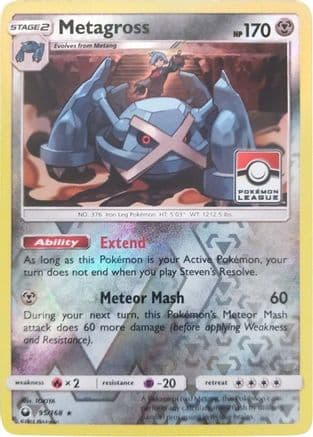 Metagross (Pokemon League) 095/168 - League & Championship Cards Reverse Holofoil